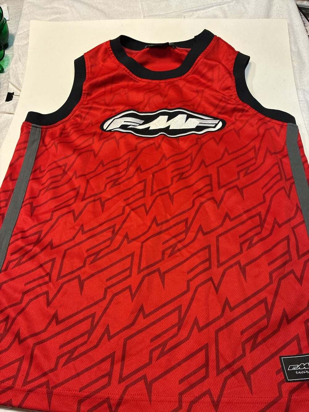 FMF Flying Machine Factory Motocross Mesh Sleeveless Tank Top Red